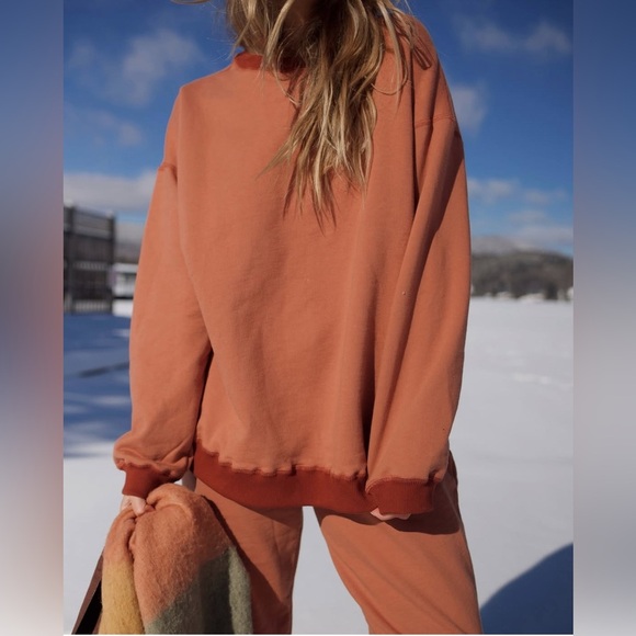 HDYWT Classic Oversized Sweat Set-Rust - Picture 2 of 16